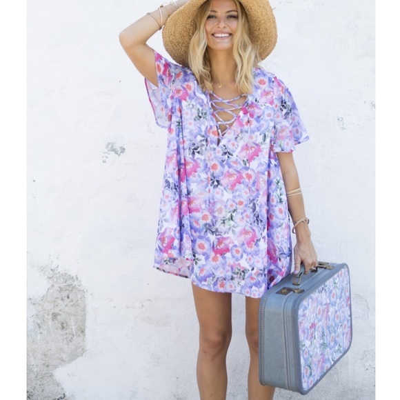 show me your mumu kylie lace up dress Show Me Your MuMu | Dresses | Show Me Your Mumu Kylie Floral Flounce Lace  Up Dress